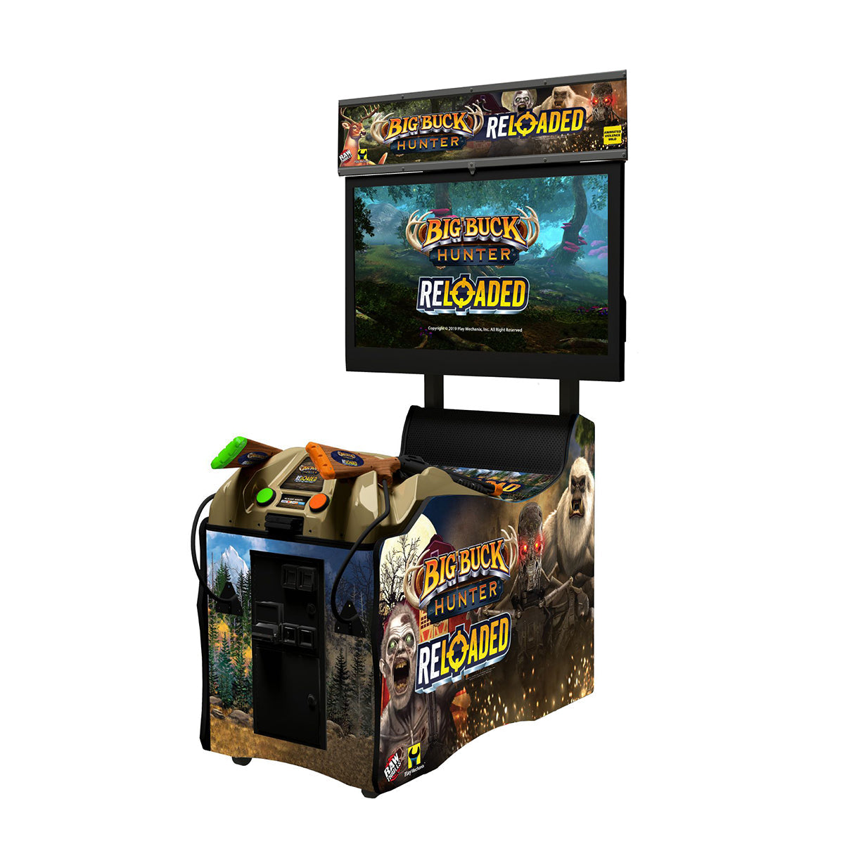 Raw Thrills Big Buck Hunter Reloaded Panorama Gun Shooting Arcade Game (Offline Edition)