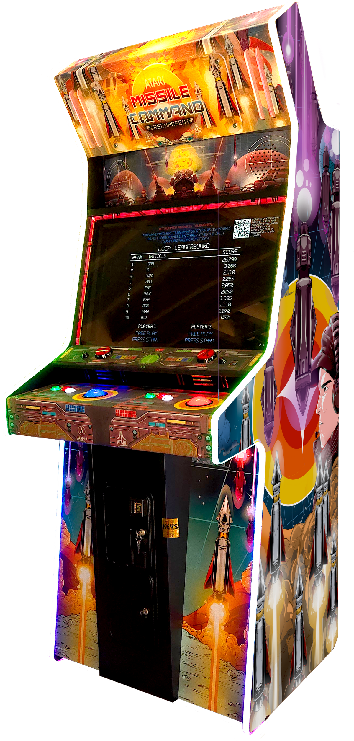 Missile Command Recharged 2-Player Pro+ Arcade Cabinet