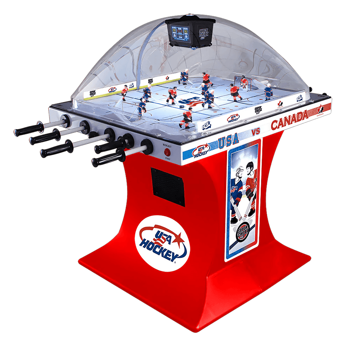 USA vs Canada Super Chexx Pro Bubble Hockey Arcade Game